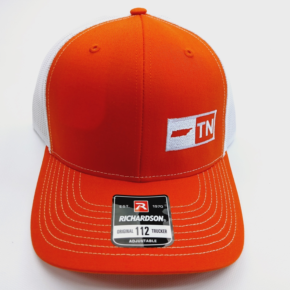 Richardson Orange and White Trucker Hat
